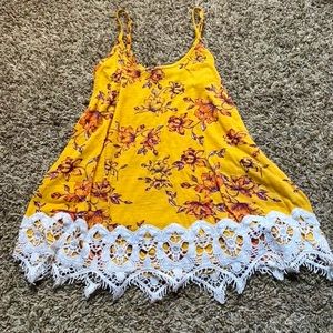 Yellow floral tank